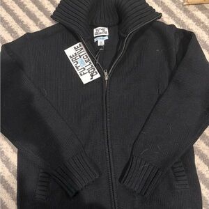 Future Collective Women's Black Zipper Cardigan